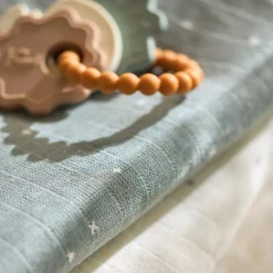 Lot de 3 mini langes en gaze de coton Sea Green (31 x 31 cm)