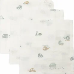 Lot de 3 mini langes en gaze de coton On the Go (31 x 31 cm)