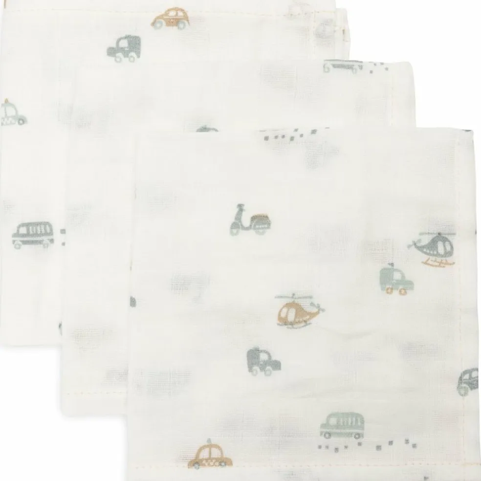 Lot de 3 mini langes en gaze de coton On the Go (31 x 31 cm)