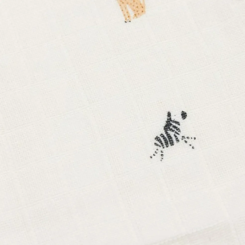Lot de 3 mini langes en gaze de coton Jungle Jambo (31 x 31 cm)