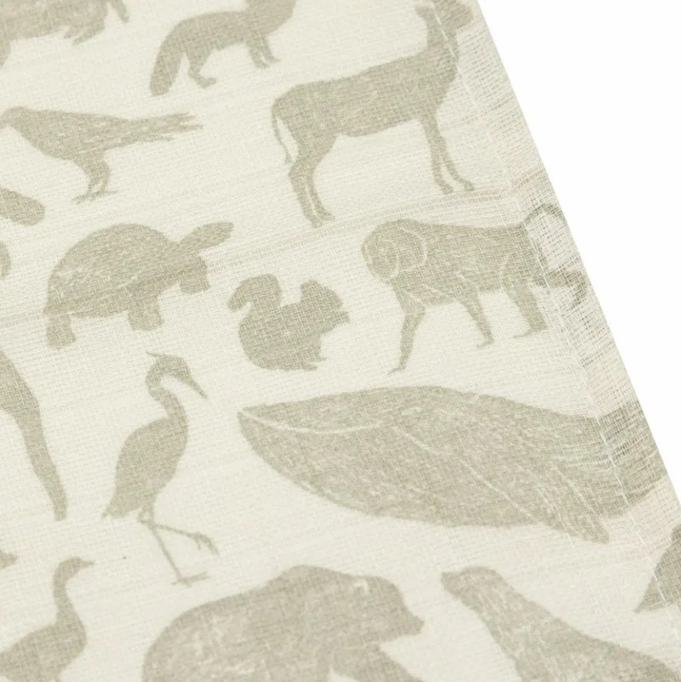 Lot de 3 mini langes en gaze de coton Animals Olive Green (31 x 31 cm)