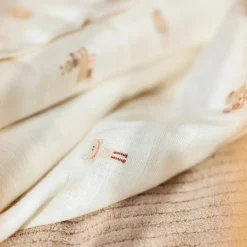 Lot de 3 mini langes en gaze de coton Animal Friends (31 x 31 cm)