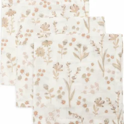 Lot de 3 mini langes en gaze de coton Bloomy (31 x 31 cm)