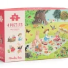 Lot de 4 mini puzzles des saisons La Grande famille (4 x 12 pièces)