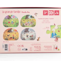 Lot de 4 mini puzzles des saisons La Grande famille (4 x 12 pièces)