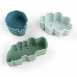 Lot de 3 moules en silicone Happy clouds Bleu