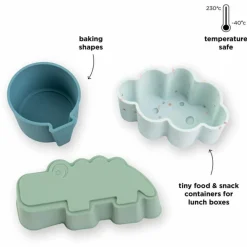 Lot de 3 moules en silicone Happy clouds Bleu