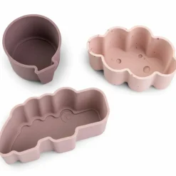 Lot de 3 moules en silicone Happy clouds Rose