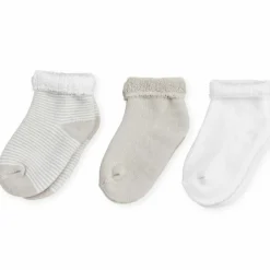 Lot de 3 paires de chaussettes beige et blanc (pointure 13-14)