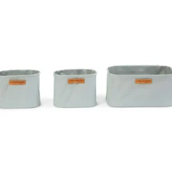 Lot de 3 paniers à suspendre table à langer Evolux gris clair