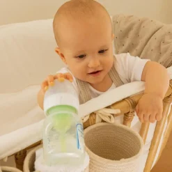 Lot de 3 paniers de berceau bamboo vanille (32 x 10 cm)