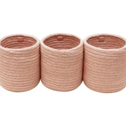 Lot de 3 paniers de berceau bamboo nude (32 x 10 cm)