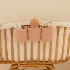 Lot de 3 paniers de berceau bamboo nude (32 x 10 cm)