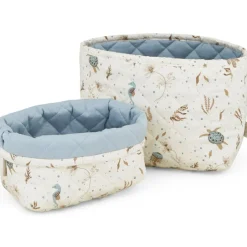 Lot de 2 paniers de rangement matelassés Sea Garden