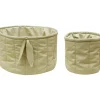 Lot de 2 paniers de rangement bamboo olive (20 x 30 cm)