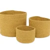 Lot de 3 paniers de rangement Ilse miel