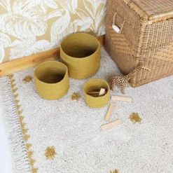 Lot de 3 paniers de rangement Ilse miel