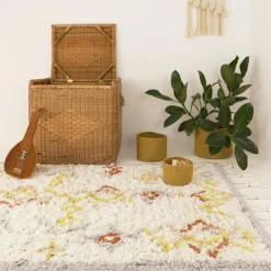 Lot de 3 paniers de rangement Ilse miel