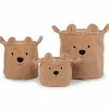 Lot de 3 paniers Teddy beige
