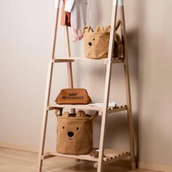 Lot de 3 paniers Teddy beige