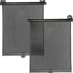 Lot de 2 pare-soleil enrouleur noir pour voiture