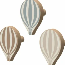 Lot de 3 patères Montgolfière