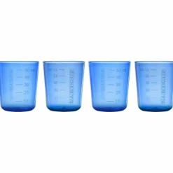 Lot de 4 petites tasses bleues