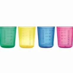 Lot de 4 petites tasses multicolores