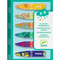 Lot de 6 petits crayons multicolores