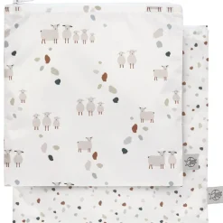 Lot de 2 pochettes à goûter Tiny Farmer pois et mouton