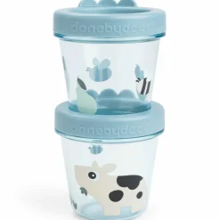 Lot de 2 pots de conservation Tiny farm Bleu