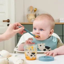 Lot de 2 pots de conservation Tiny farm Bleu