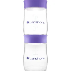 Lot de 4 pots de conservation du lait maternel