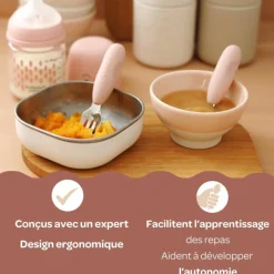 Lot de 2 précouverts inox Barbe à papa