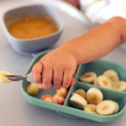 Lot de 2 pré-couverts inox gris velours