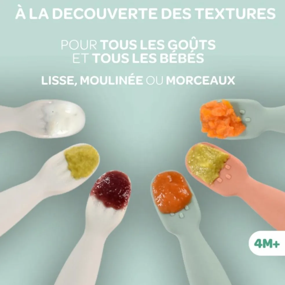 Lot de 2 précuillères en silicone Pralin et Argile