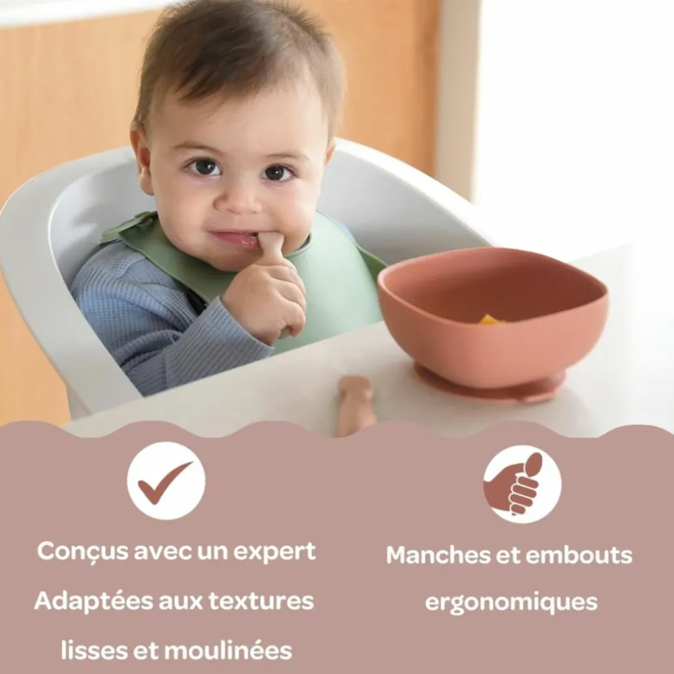 Lot de 2 précuillères en silicone Barbe à papa et Guimauve