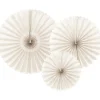 Lot de 3 rosettes décoratives beige