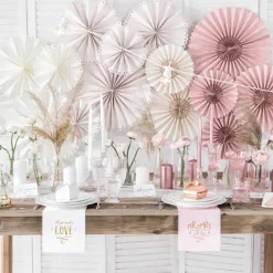 Lot de 3 rosettes décoratives beige