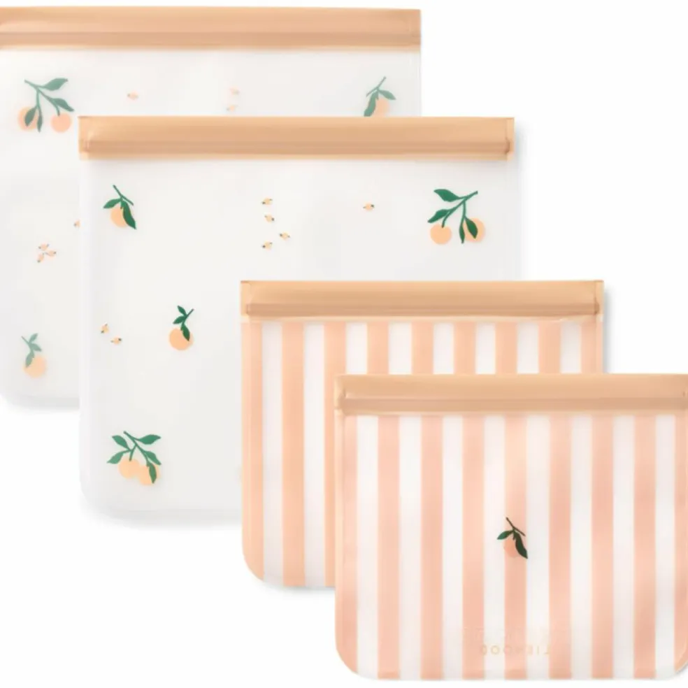 Lot de 4 sachets réutilisables Rebus Peach