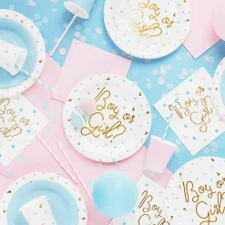 Lot de 20 serviettes Boy or Girl? (33 x 33 cm)