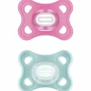 Lot de 2 sucettes Comfort rose en silicone (2-6 mois)