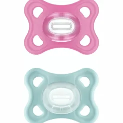 Lot de 2 sucettes Comfort rose en silicone (2-6 mois)