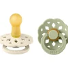 Lot de 2 sucettes en latex Bohème Ivory-Sage (6-18 mois) - Reconditionné