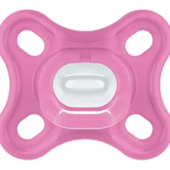 Lot de 2 sucettes en silicone Comfort rose et parme (0-2 mois)