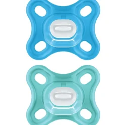 Lot de 2 sucettes en silicone Comfort bleu (0-2 mois)