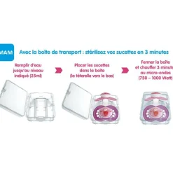 Lot de 2 sucettes en silicone Comfort bleu (0-2 mois)