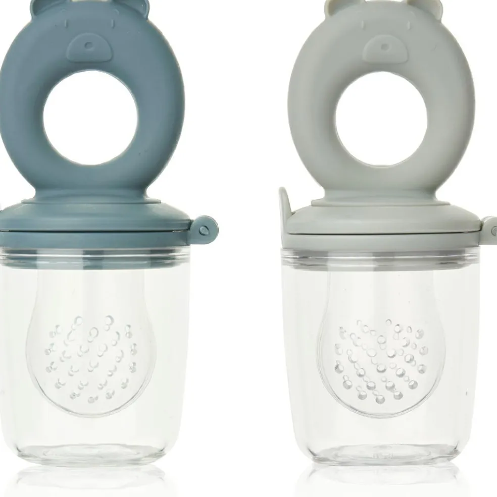 Lot de 2 sucettes grignoteuses Miranda whale blue-dove blue