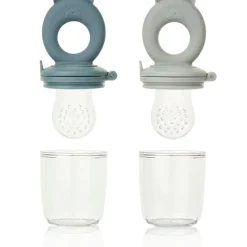 Lot de 2 sucettes grignoteuses Miranda whale blue-dove blue