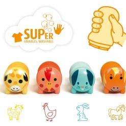 Lot de 4 tampons Animaux de la ferme